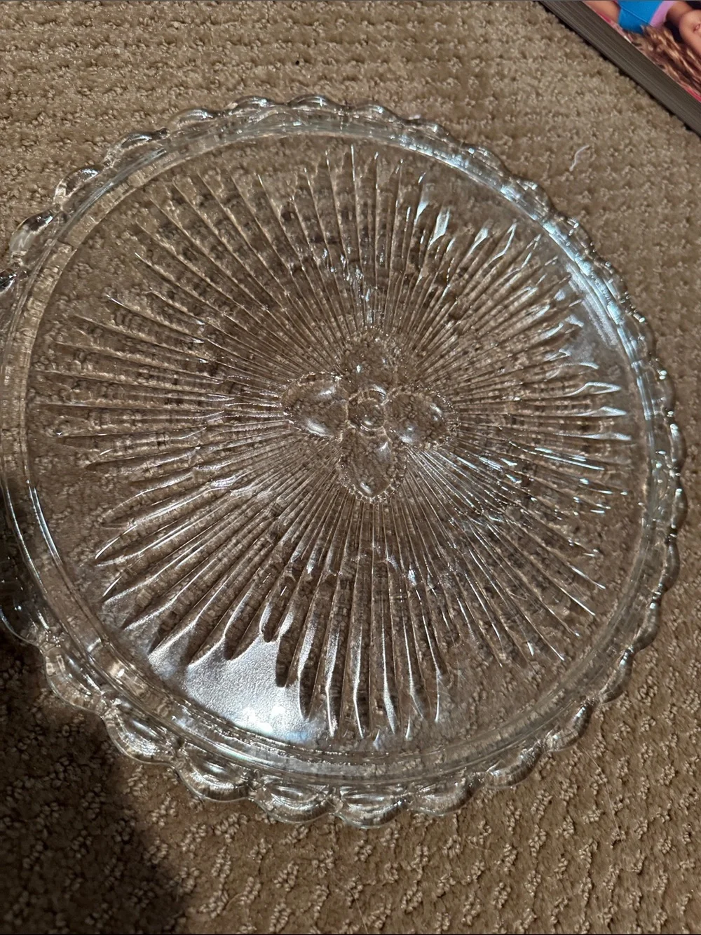 Indiana glass flower and sunburst patter